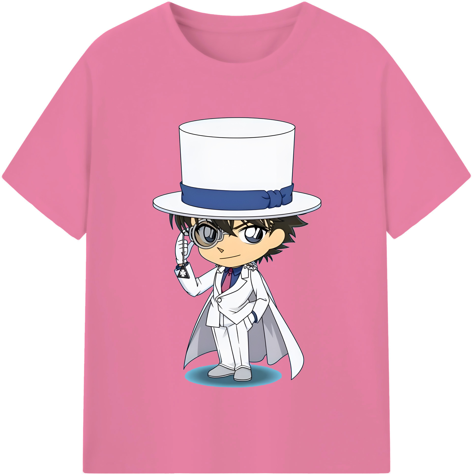 （画像用） 名探偵コナン くろば かいと Detective Conan Kuroba Kaito 綿100％半袖Tシャツ（フロントプリント）